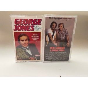 George Jones At His Best Merle Haggard Taste of Yesterday's Wine Cassette